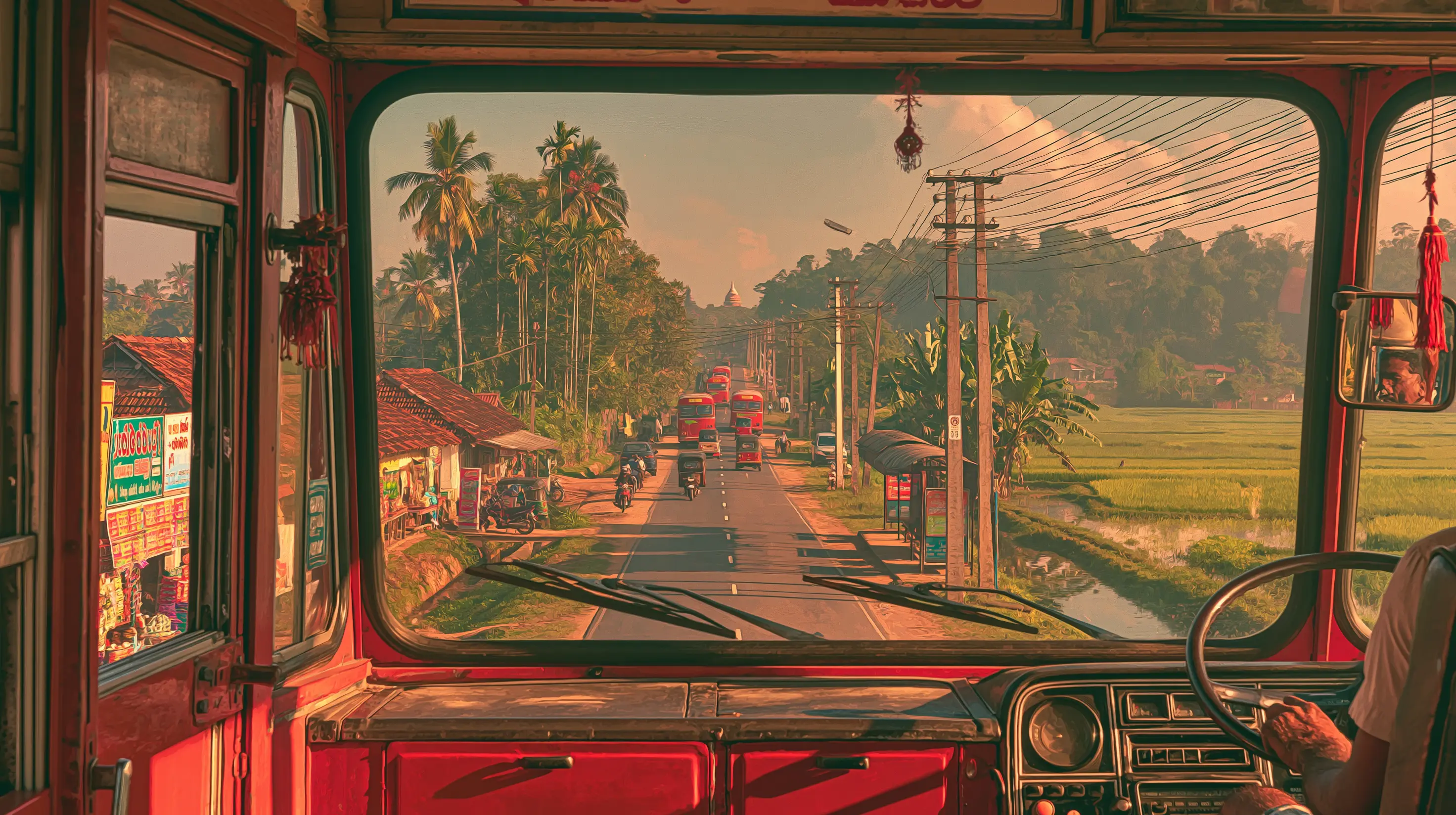 Sri Lankan Bus Background